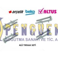 Arçelik-Beko Arka Ray Kapağı Beyaz 4 lü Set 