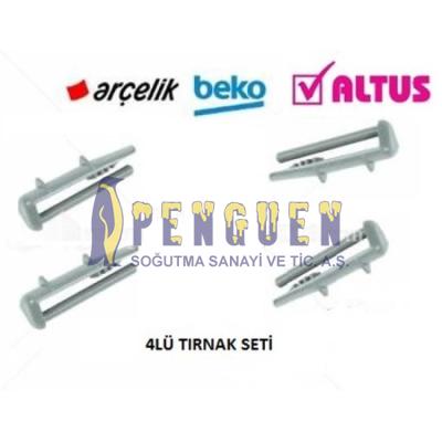 Arçelik-Beko Arka Ray Kapağı Beyaz 4 lü Set 