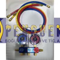 Manifold Seti Hortumlu R1234YF