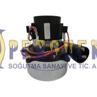 Süpürge Motoru Ametek Çift Fanlı Egzoz lu 24 V 063000001.01