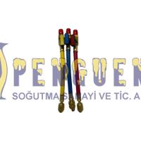 Gaz Hortumu Vanalı Kısa Hortumlu Set 3 Adet