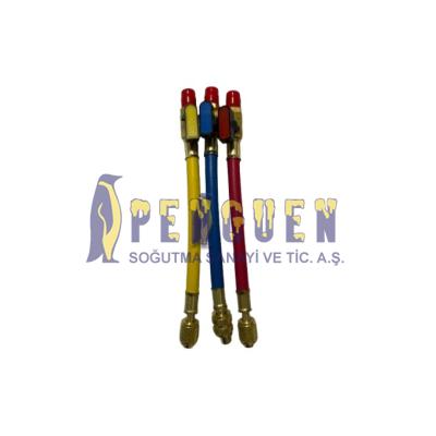 Gaz Hortumu Vanalı Kısa Hortumlu Set 3 Adet