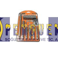 Lenox Bits ve Adaptör Seti 16 Parça Uzatma Aparatlı Tornavida ve Matkap Uyumlu Uç Takımı