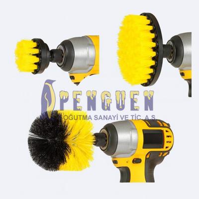 Matkap Ucuna Takılan Temizlik Fırça Seti Fırça Başlık 3 Parça