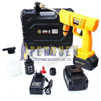 Şarjlı Basınçlı Yıkama Makinesi 36V Taşınabilir Yıkama Tabancası Seti