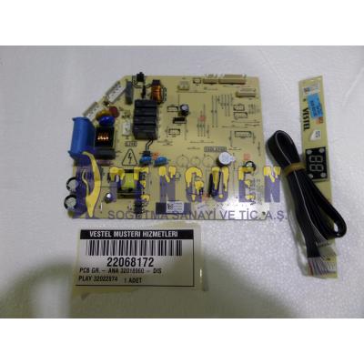 Vestel Klima İç Ünite Kartı 22068172