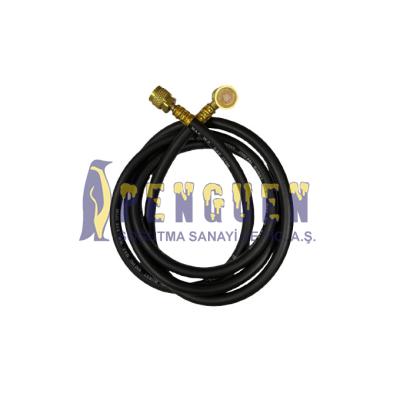 Yüksek Basınca Dayanıklı Vanalı Gaz Şarj Hortumu R134 Tekli 180 cm