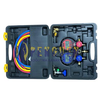 Tüm Gazlar ile Uyumlu Çift Saatli Dijital Çantalı Manifold Seti